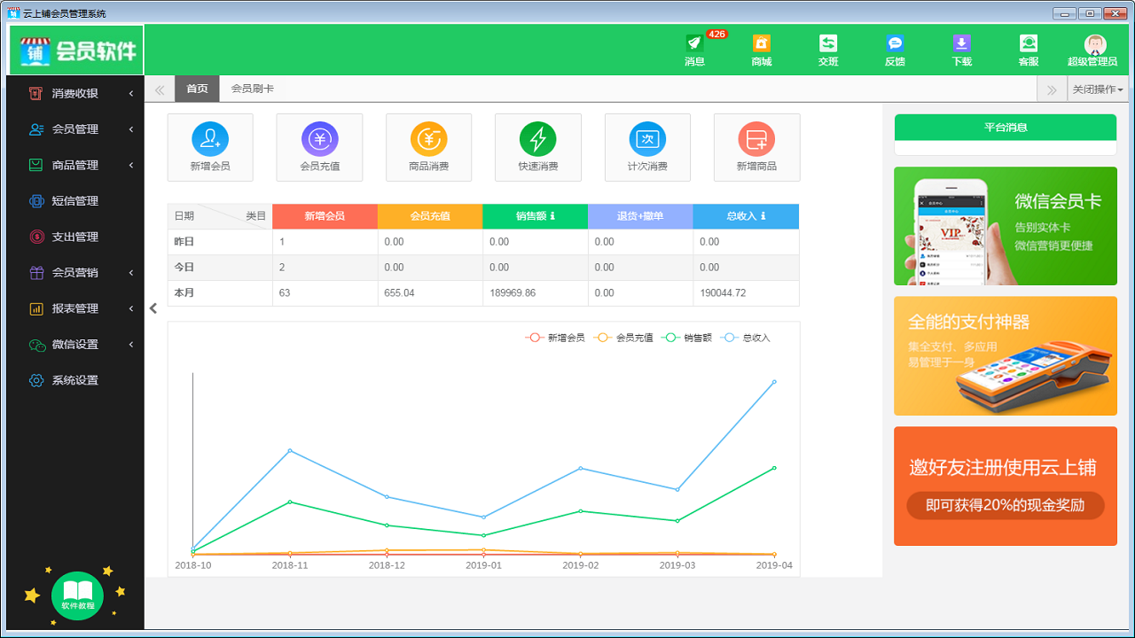 云上铺汽车美容会员管理系统 4.3.6.6-外行下载站