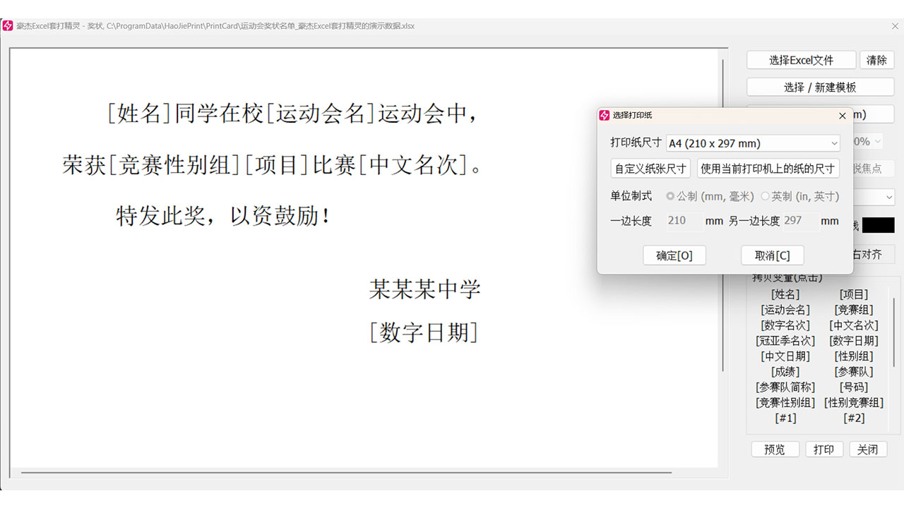 豪杰Excel套打精灵 1.006-外行下载站