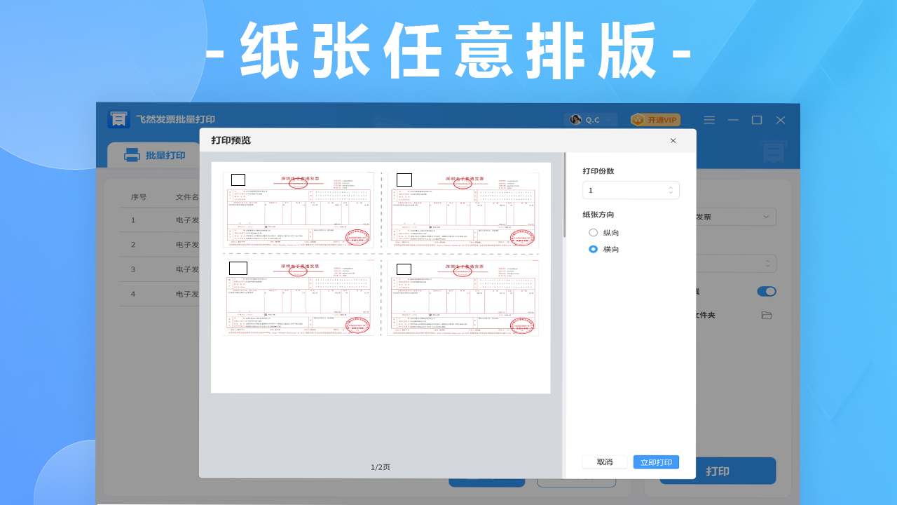 飞然发票批量打印 1.0.9-外行下载站