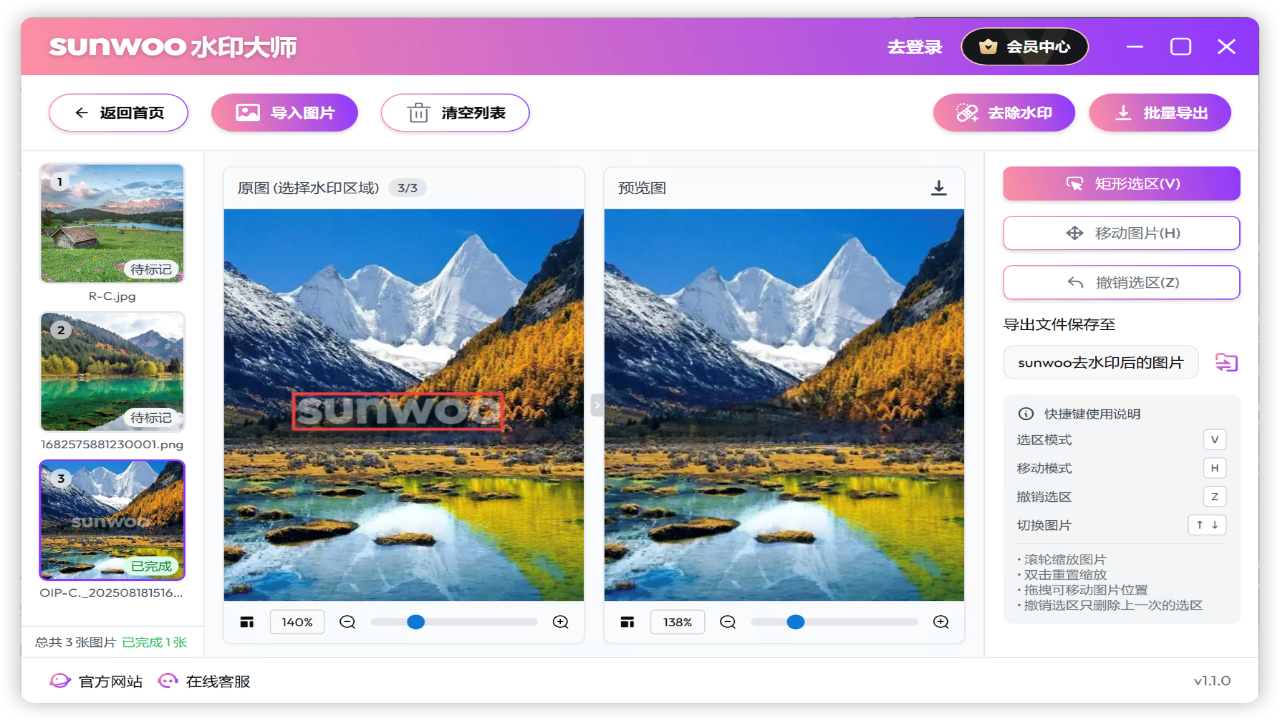 sunwoo水印大师 1.2.2-外行下载站